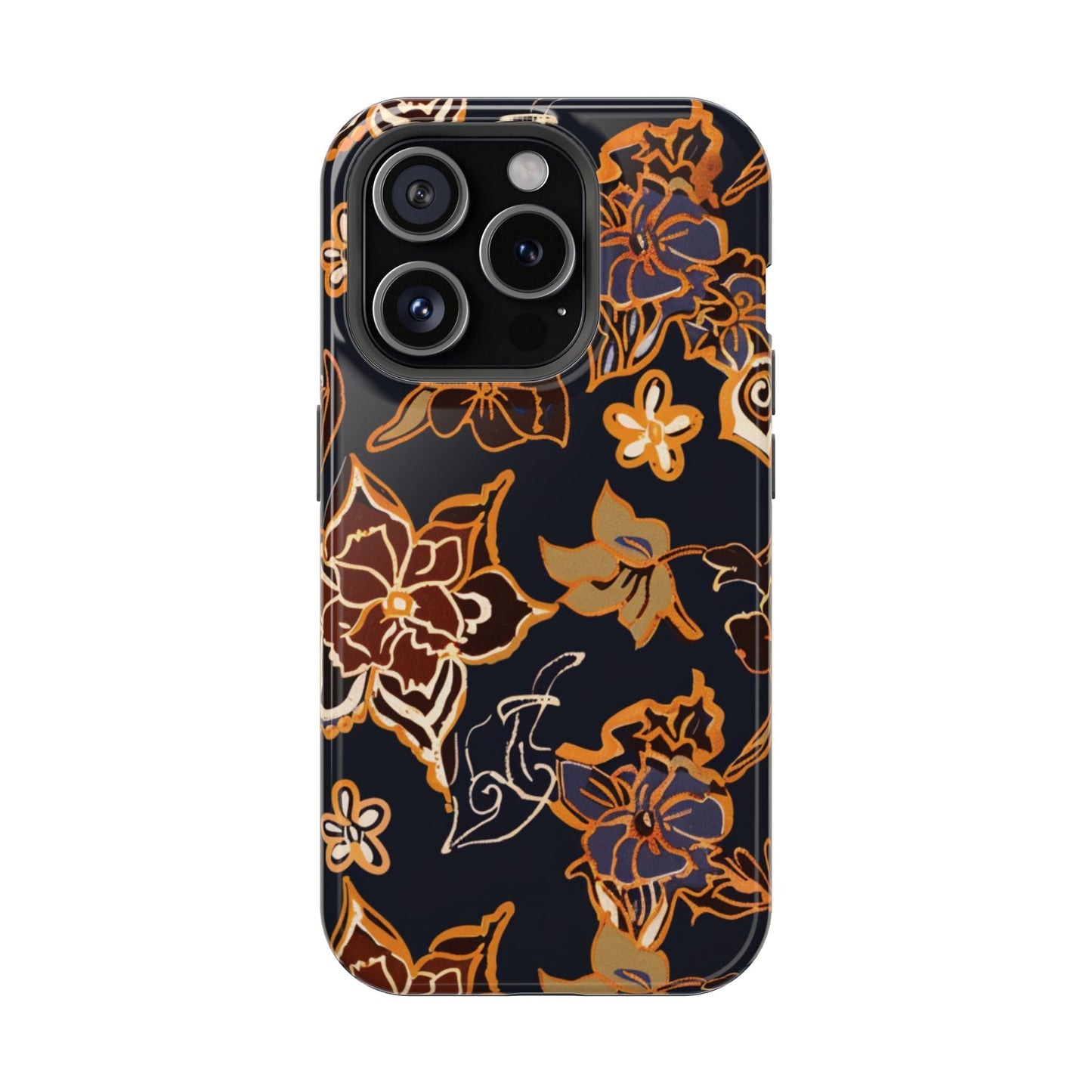 Floral Outline Magnetic Impact Phone Case - DIGITAL X