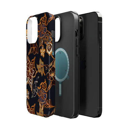 Floral Outline Magnetic Impact Phone Case - DIGITAL X