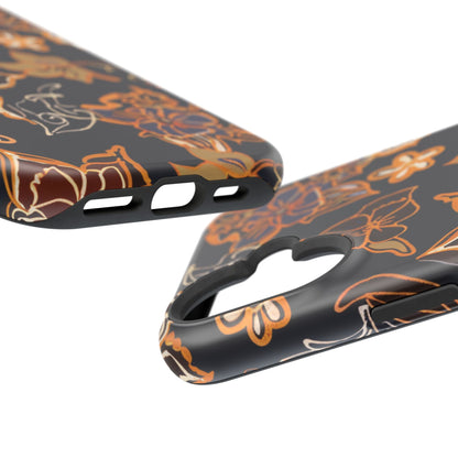 Floral Outline Magnetic Impact Phone Case - DIGITAL X