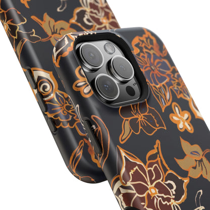 Floral Outline Magnetic Impact Phone Case - DIGITAL X