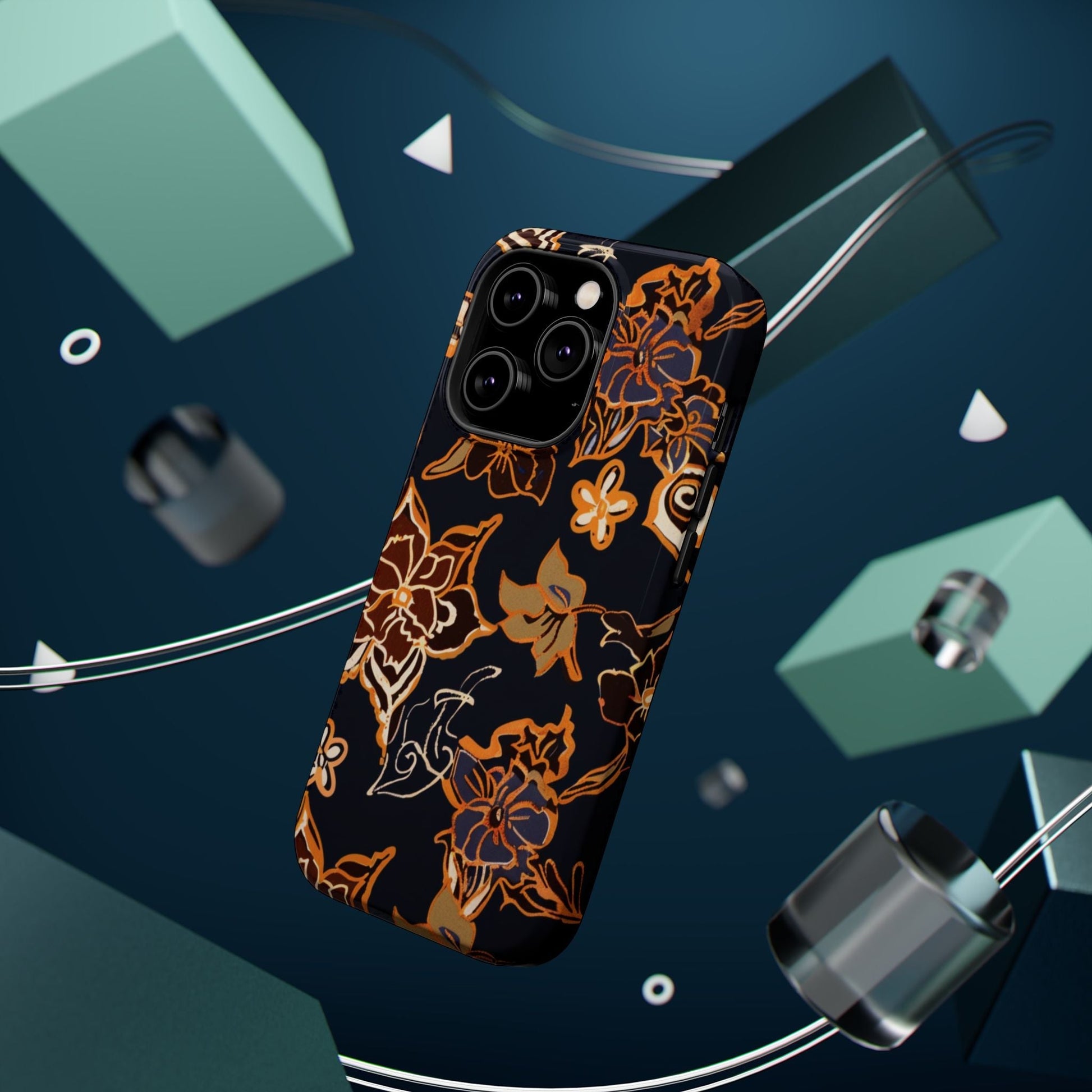 Floral Outline Magnetic Impact Phone Case - DIGITAL X