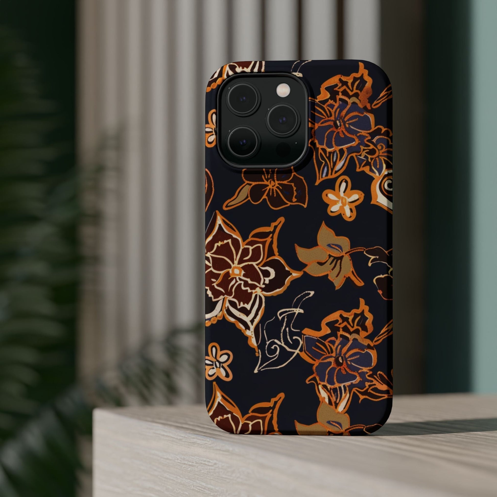 Floral Outline Magnetic Impact Phone Case - DIGITAL X