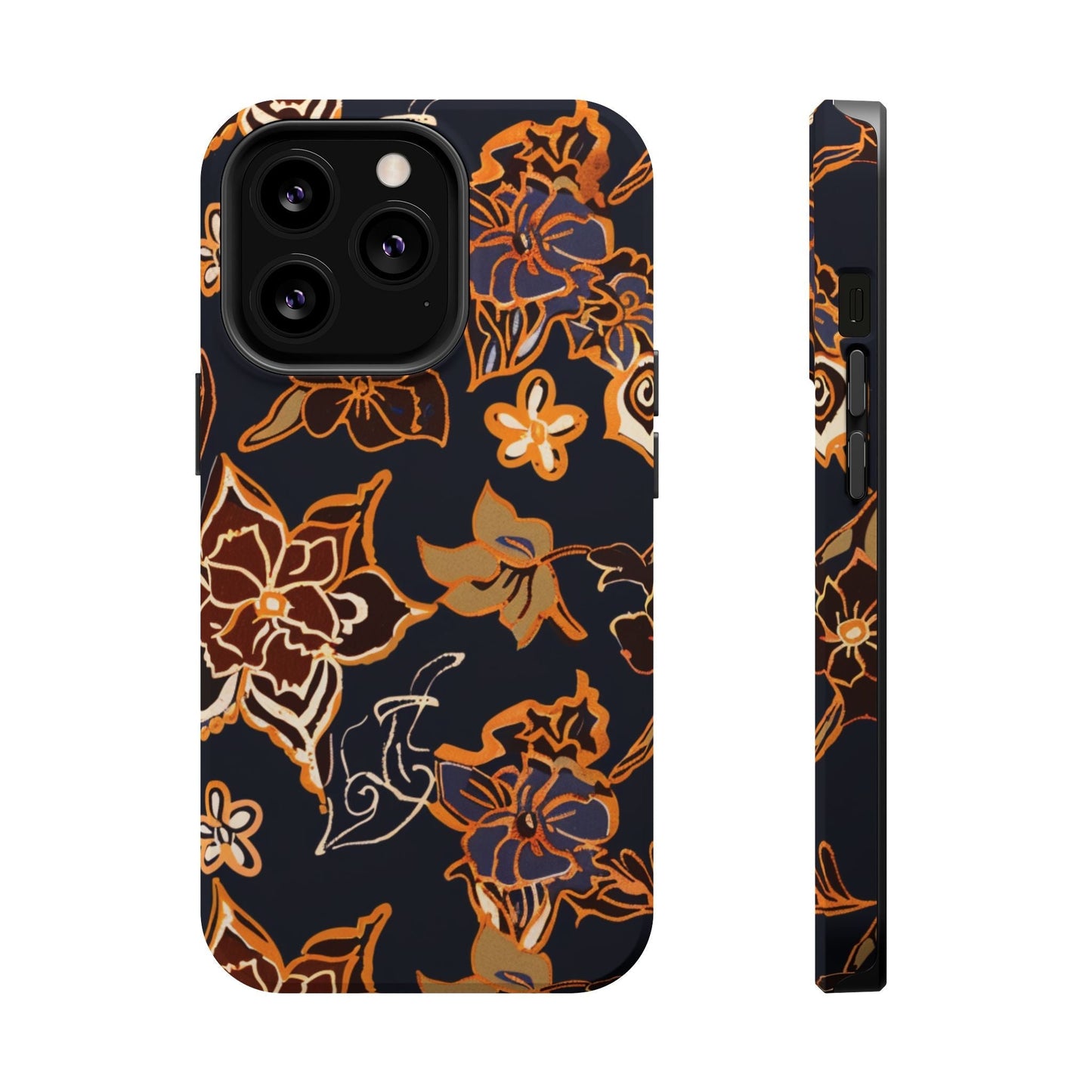 Floral Outline Magnetic Impact Phone Case - DIGITAL X