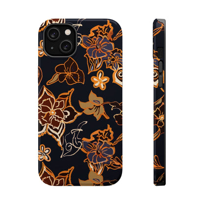 Floral Outline Magnetic Impact Phone Case - DIGITAL X