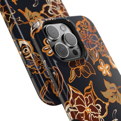 Floral Outline Magnetic Impact Phone Case - DIGITAL X