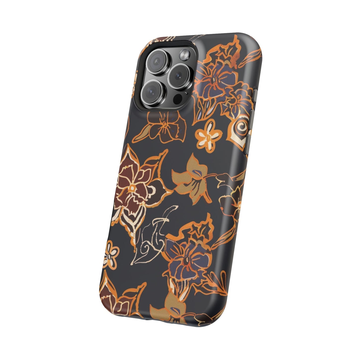 Floral Outline Magnetic Impact Phone Case - DIGITAL X