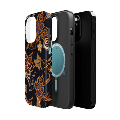 Floral Outline Magnetic Impact Phone Case - DIGITAL X