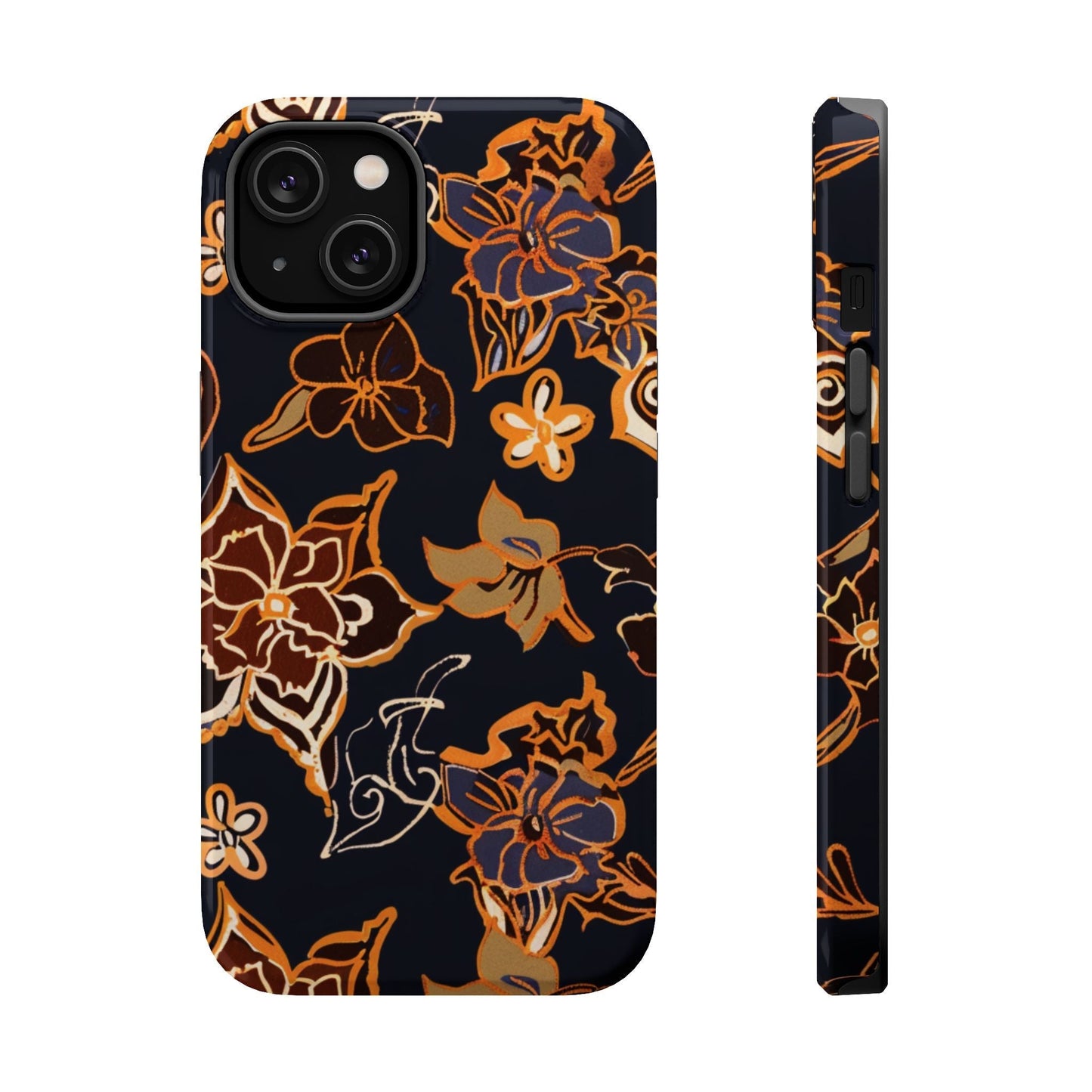 Floral Outline Magnetic Impact Phone Case - DIGITAL X