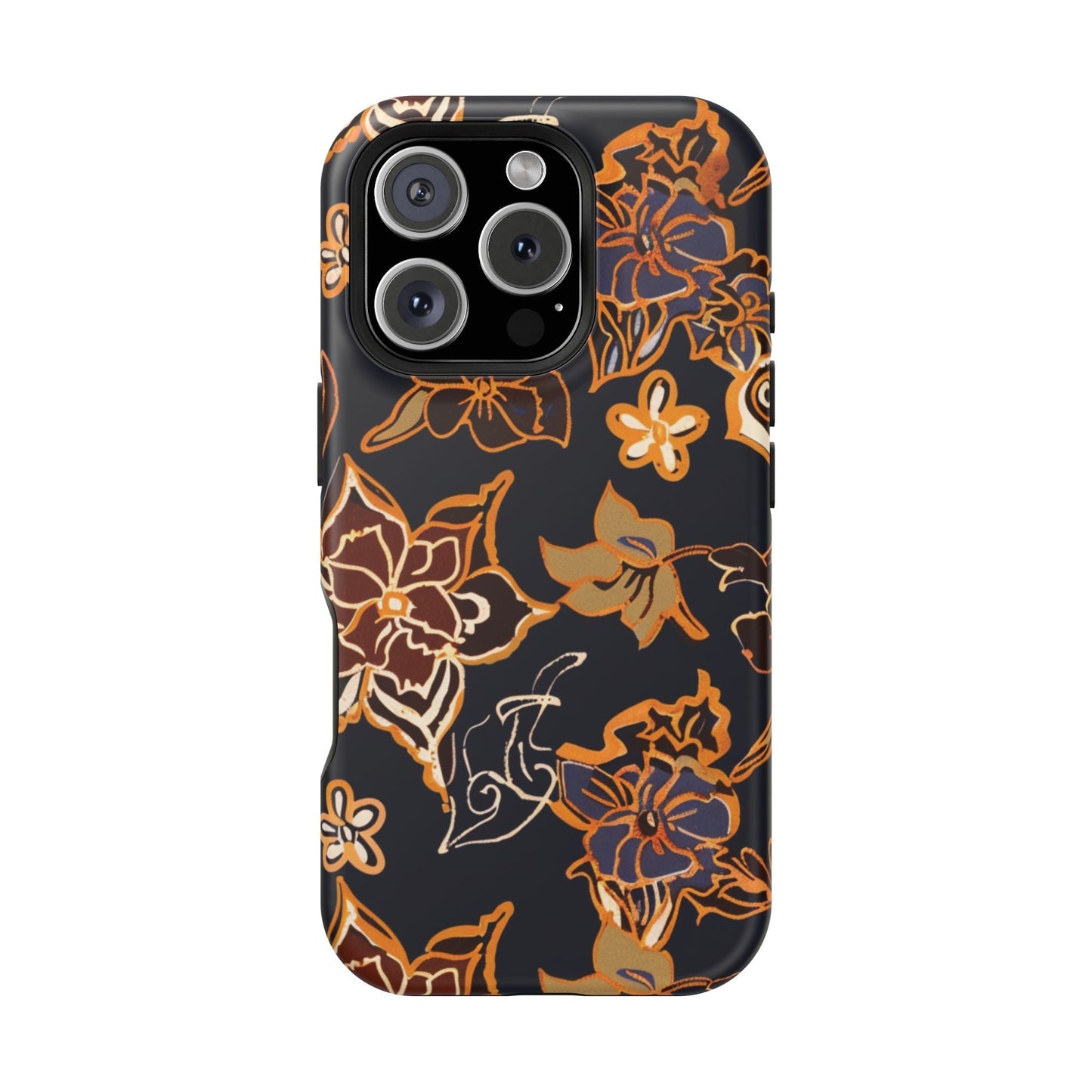 Floral Outline Magnetic Impact Phone Case - DIGITAL X