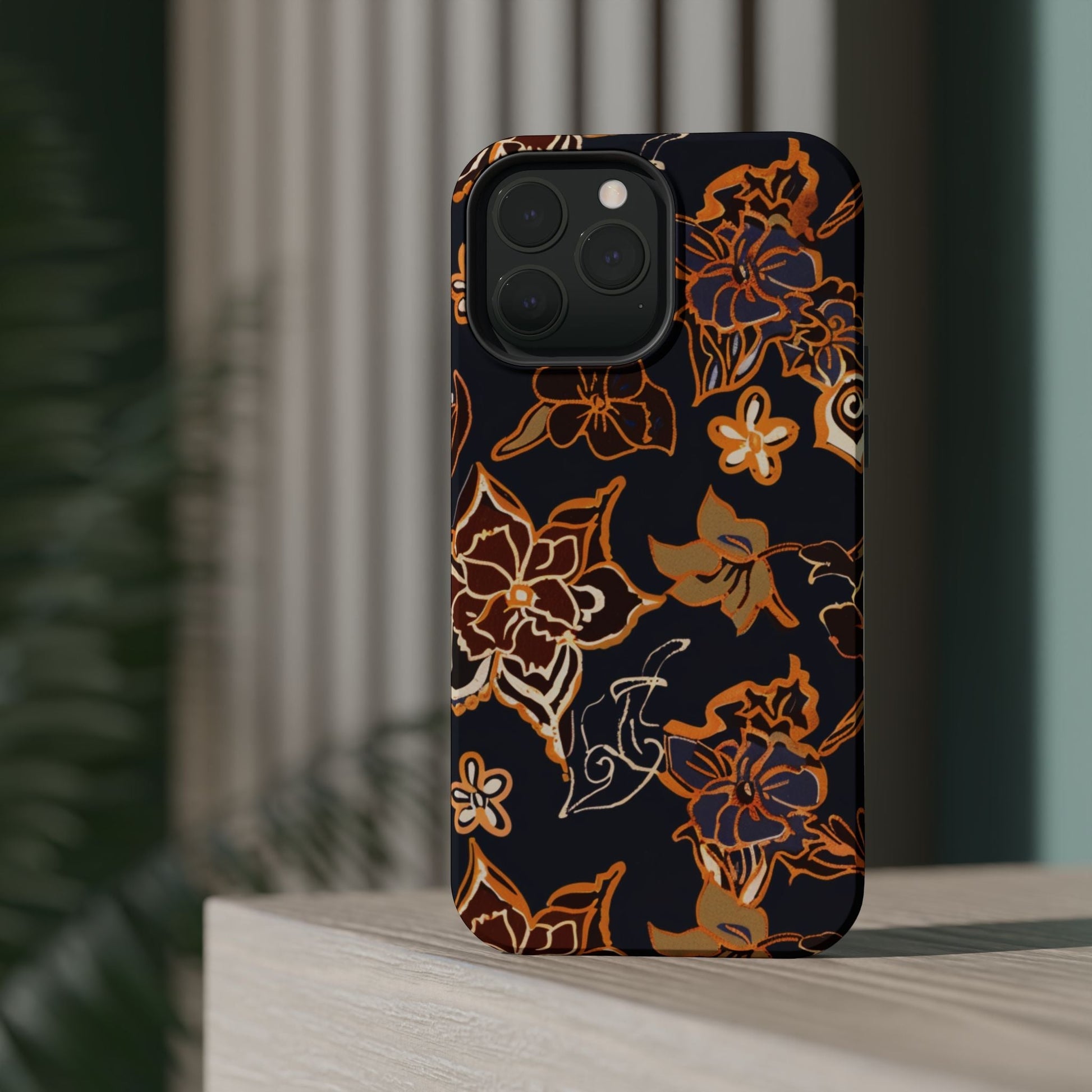 Floral Outline Magnetic Impact Phone Case - DIGITAL X