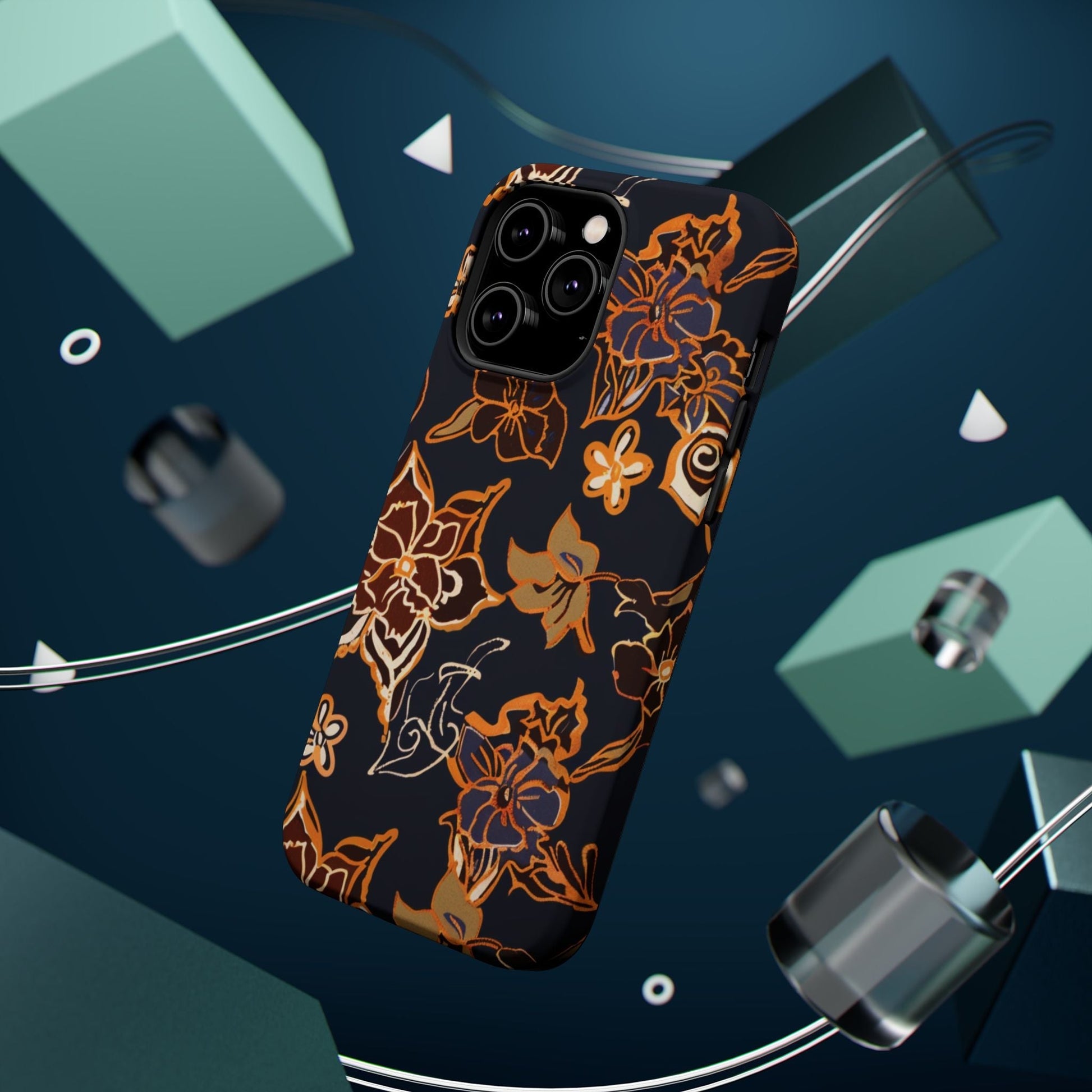 Floral Outline Magnetic Impact Phone Case - DIGITAL X