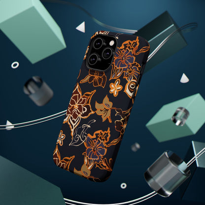 Floral Outline Magnetic Impact Phone Case - DIGITAL X