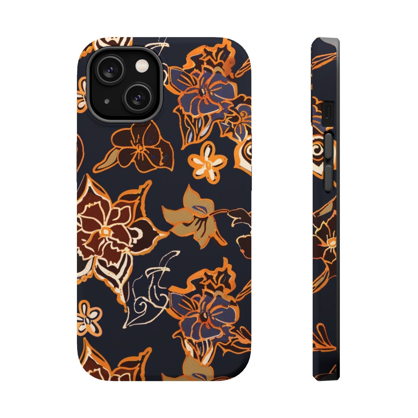 Floral Outline Magnetic Impact Phone Case - DIGITAL X
