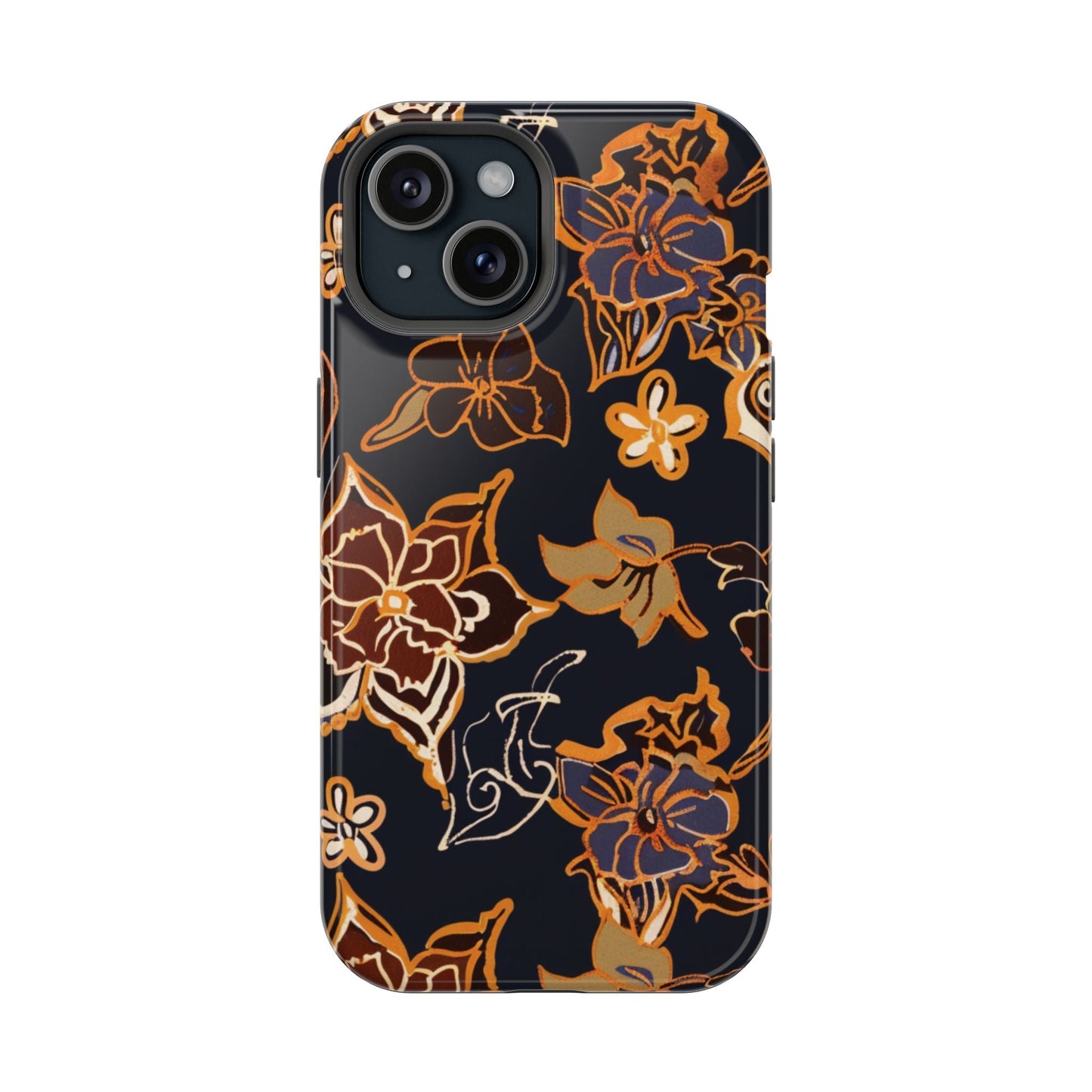 Floral Outline Magnetic Impact Phone Case - DIGITAL X