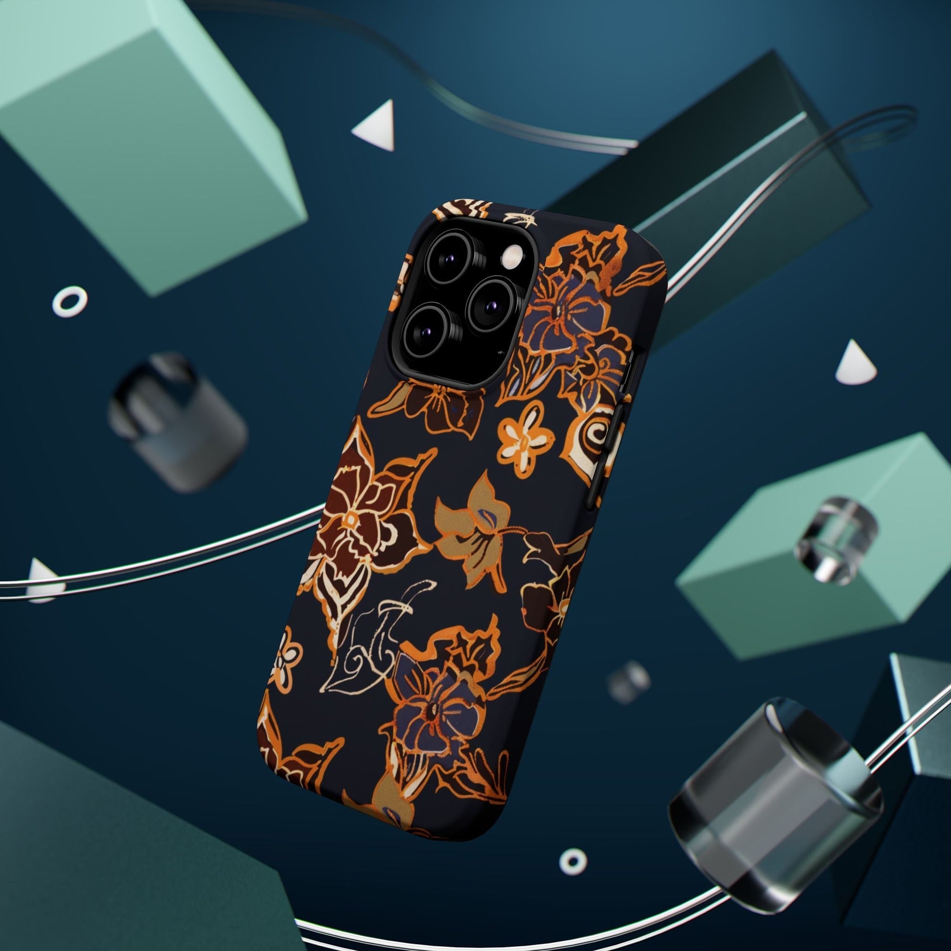 Floral Outline Magnetic Impact Phone Case - DIGITAL X