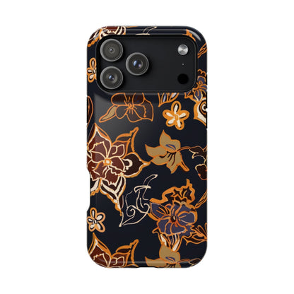Floral Outline Magnetic Impact Phone Case - DIGITAL X