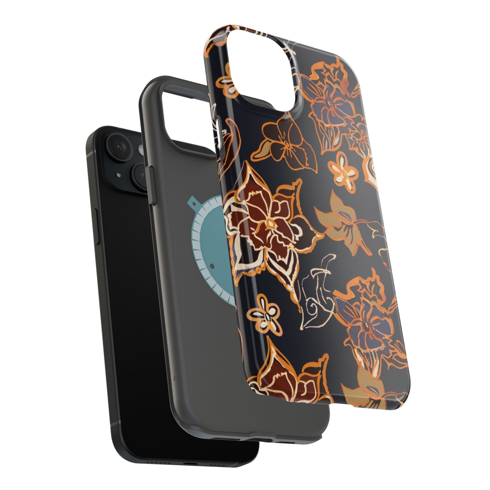 Floral Outline Magnetic Impact Phone Case - DIGITAL X