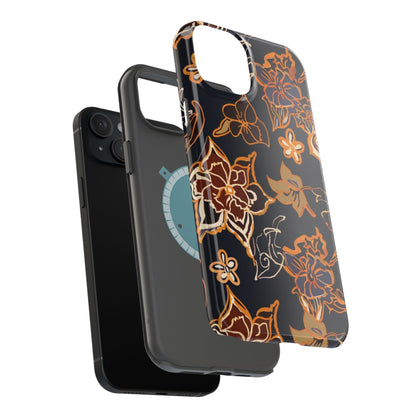 Floral Outline Magnetic Impact Phone Case - DIGITAL X
