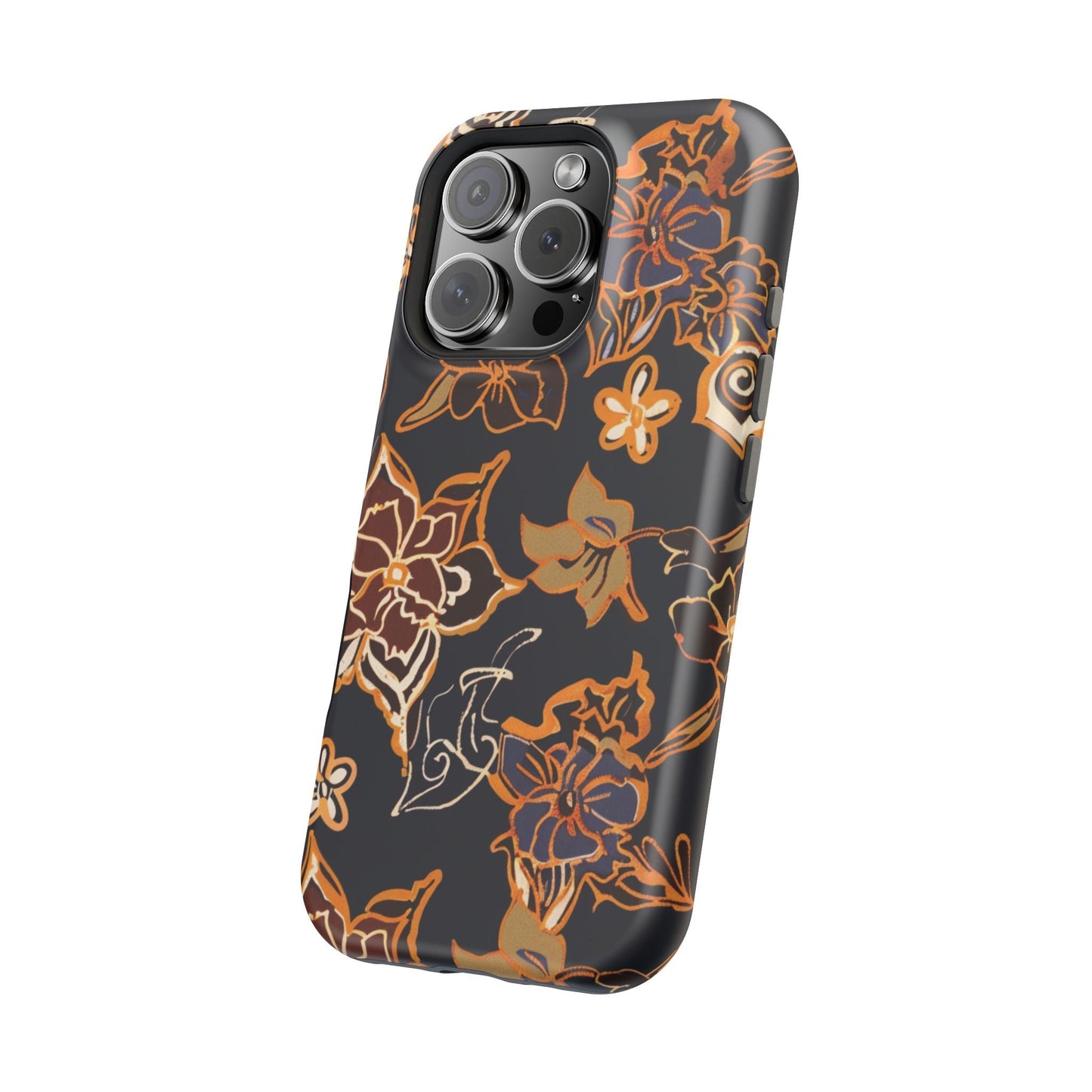 Floral Outline Magnetic Impact Phone Case - DIGITAL X