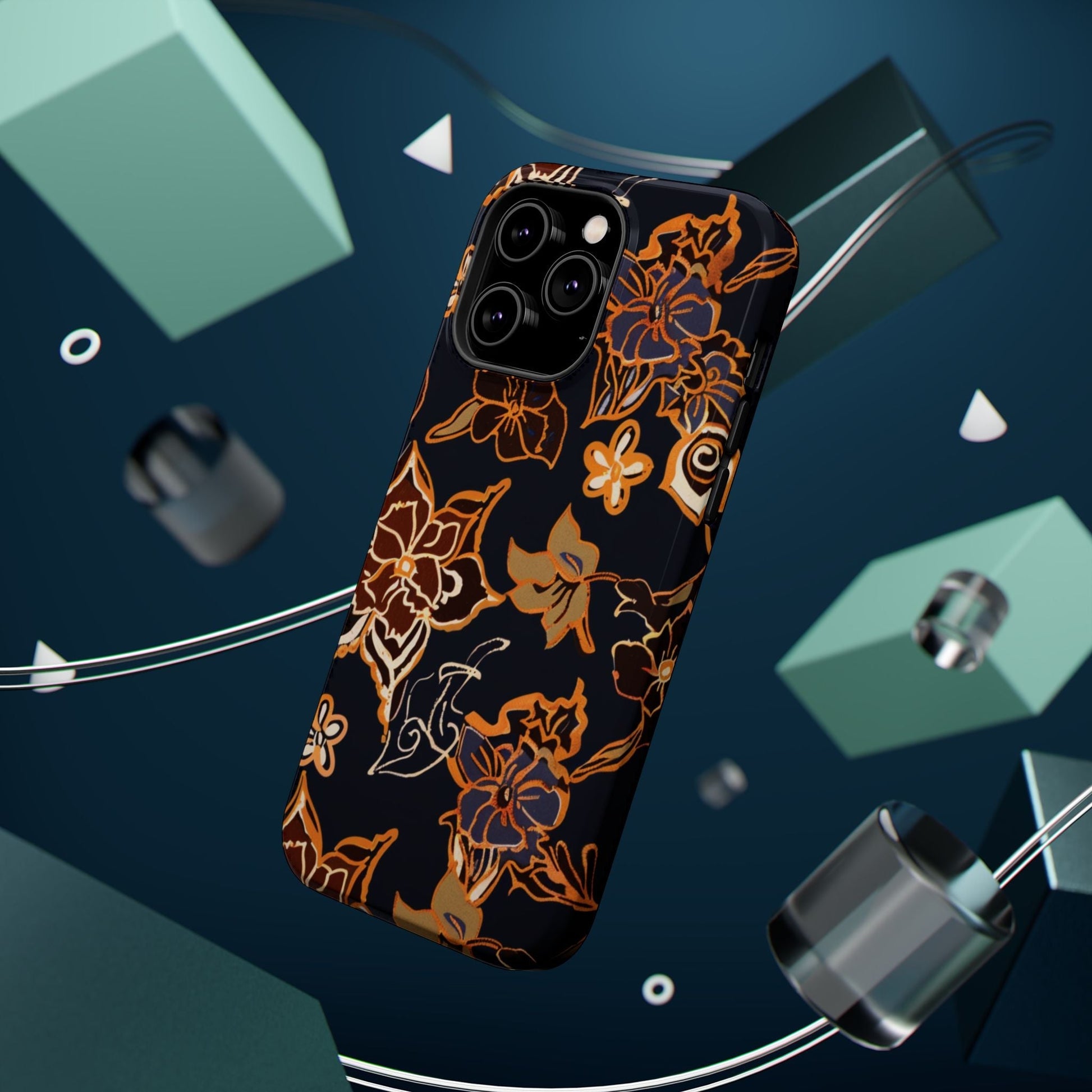 Floral Outline Magnetic Impact Phone Case - DIGITAL X