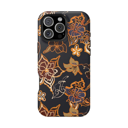 Floral Outline Magnetic Impact Phone Case - DIGITAL X
