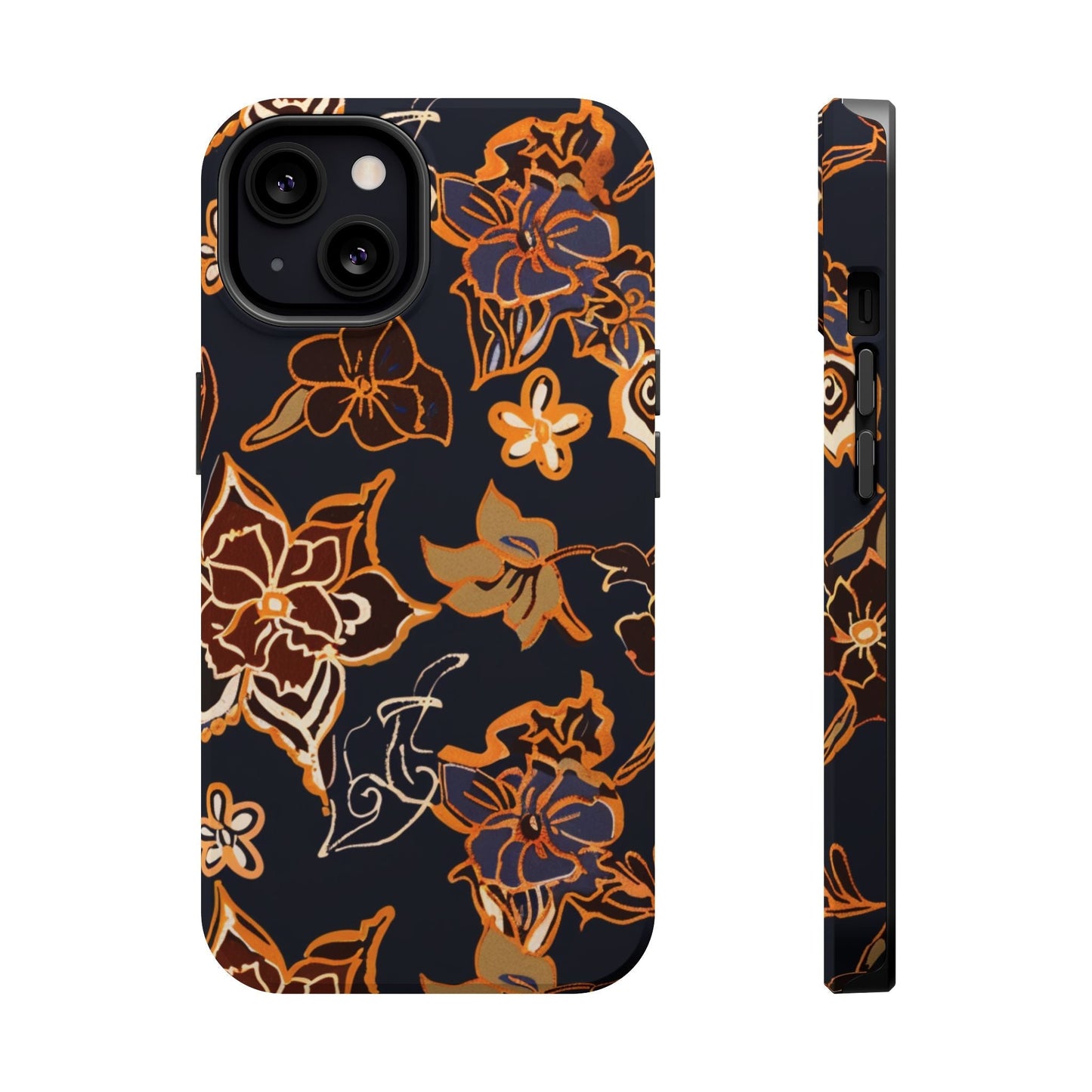 Floral Outline Magnetic Impact Phone Case - DIGITAL X