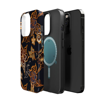 Floral Outline Magnetic Impact Phone Case - DIGITAL X