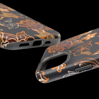 Floral Outline Magnetic Impact Phone Case - DIGITAL X
