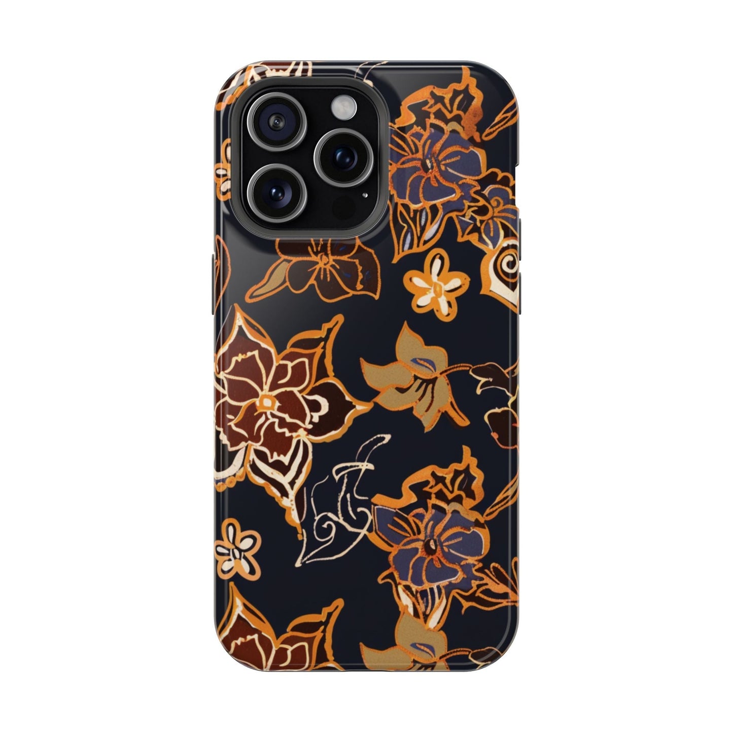 Floral Outline Magnetic Impact Phone Case - DIGITAL X
