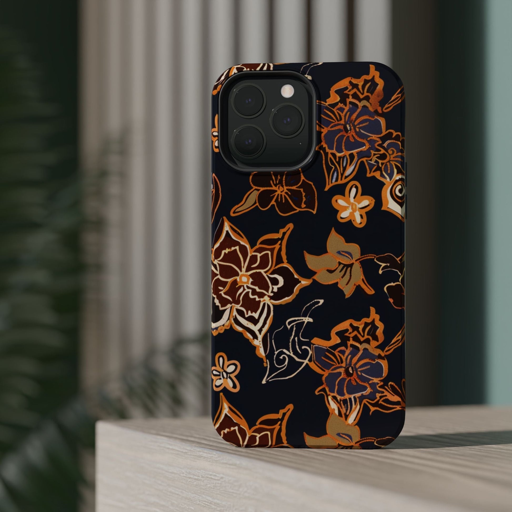 Floral Outline Magnetic Impact Phone Case - DIGITAL X