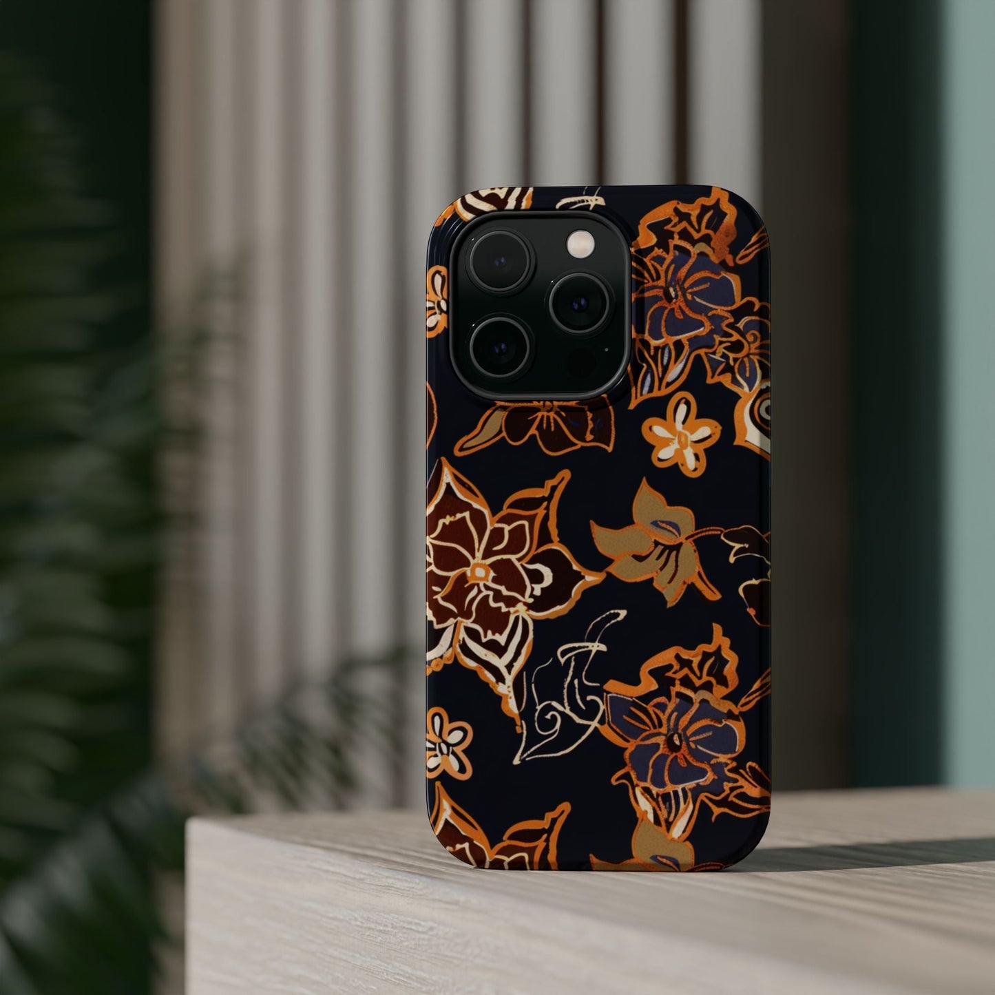 Floral Outline Magnetic Impact Phone Case - DIGITAL X