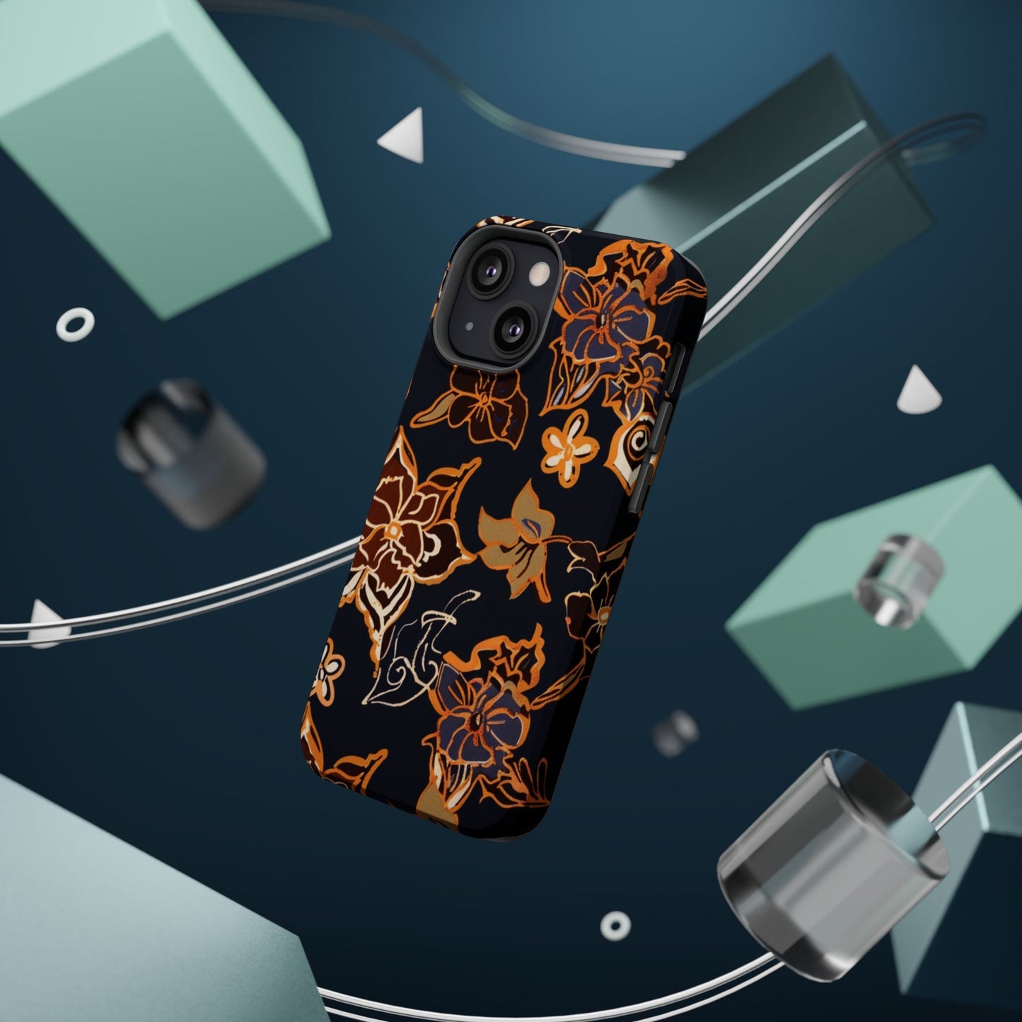 Floral Outline Magnetic Impact Phone Case - DIGITAL X