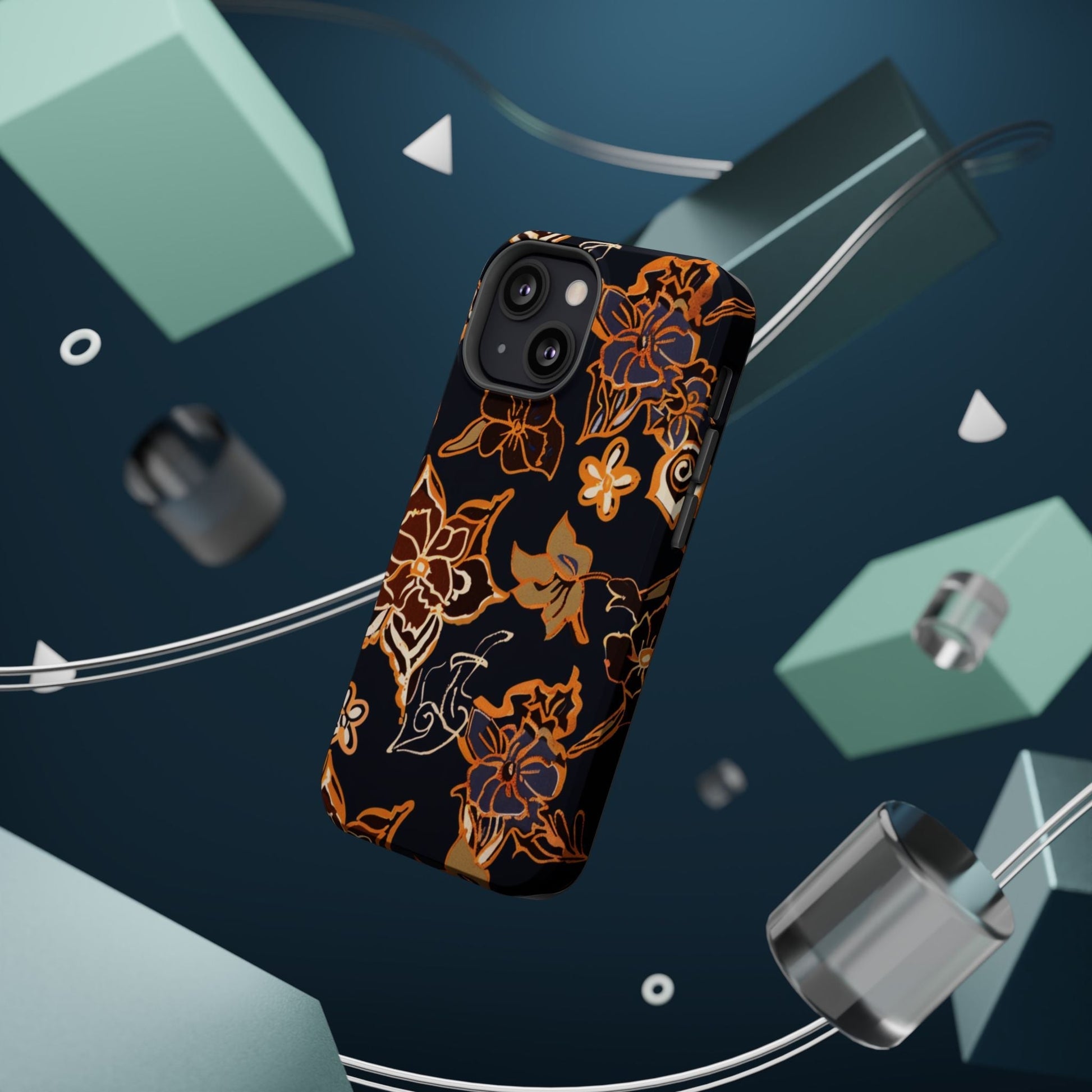 Floral Outline Magnetic Impact Phone Case - DIGITAL X
