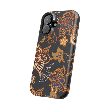 Floral Outline Magnetic Impact Phone Case - DIGITAL X