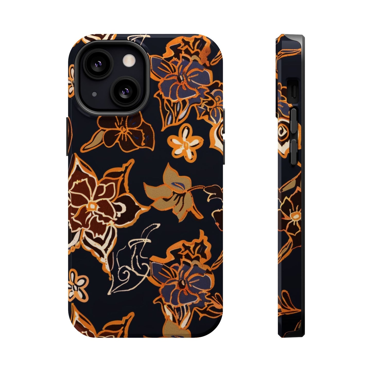 Floral Outline Magnetic Impact Phone Case - DIGITAL X
