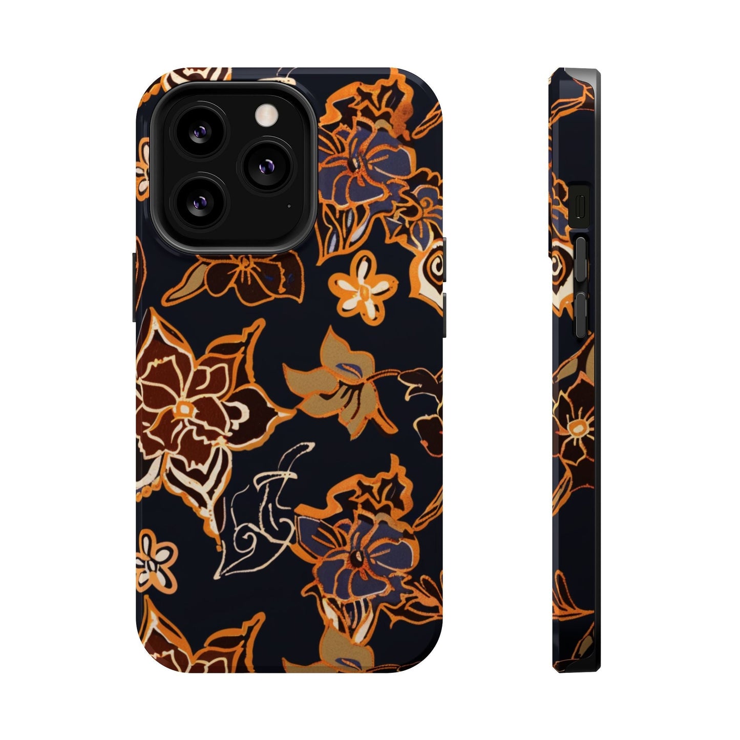 Floral Outline Magnetic Impact Phone Case - DIGITAL X