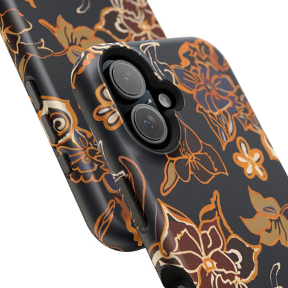 Floral Outline Magnetic Impact Phone Case - DIGITAL X