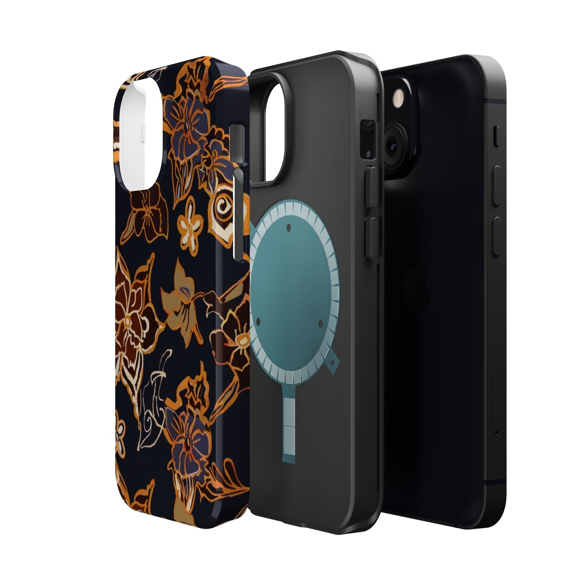 Floral Outline Magnetic Impact Phone Case - DIGITAL X