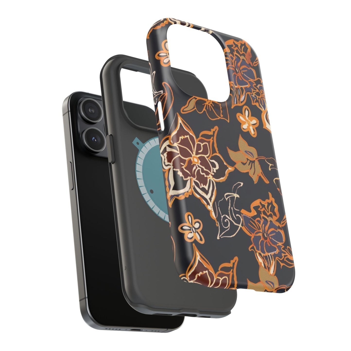 Floral Outline Magnetic Impact Phone Case - DIGITAL X