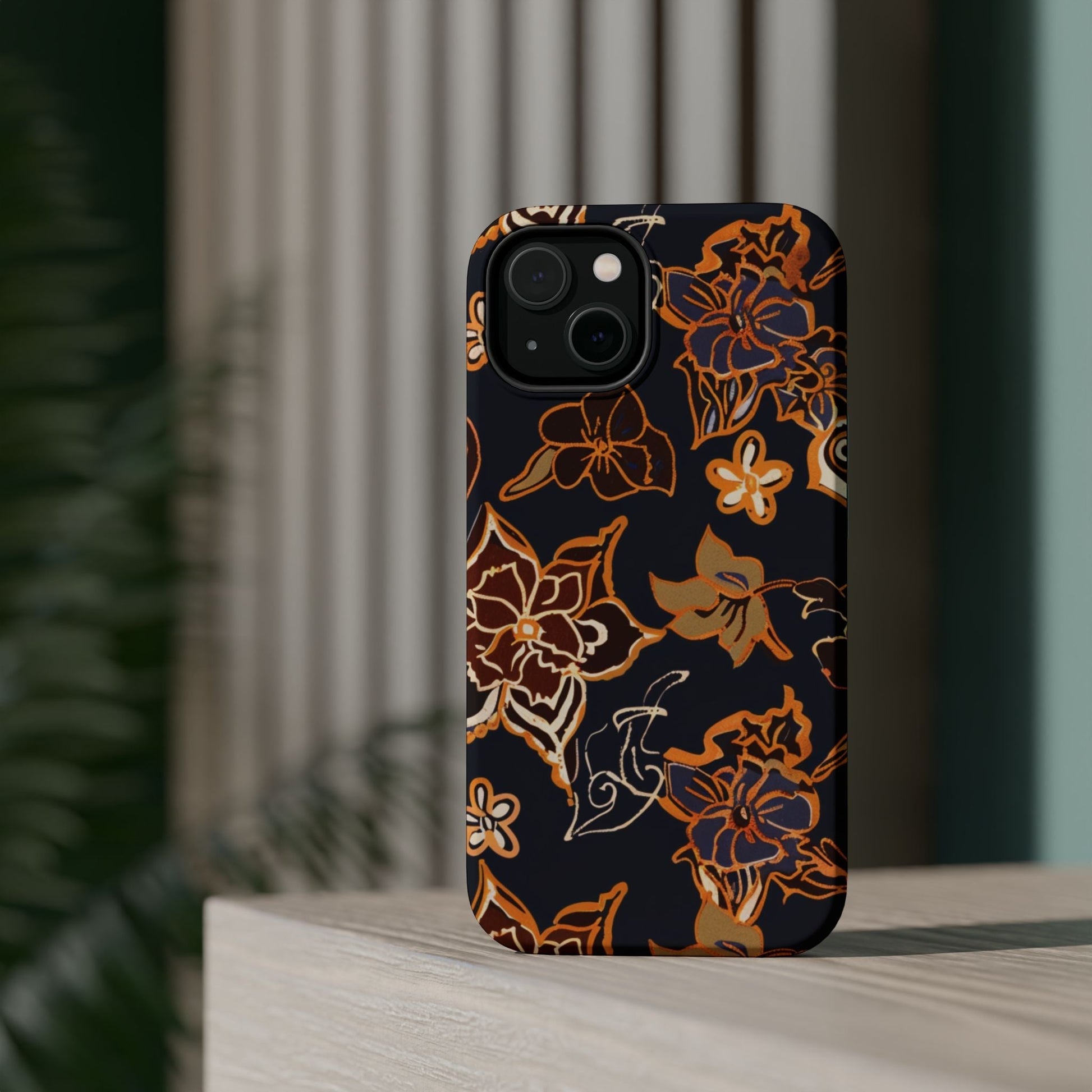 Floral Outline Magnetic Impact Phone Case - DIGITAL X