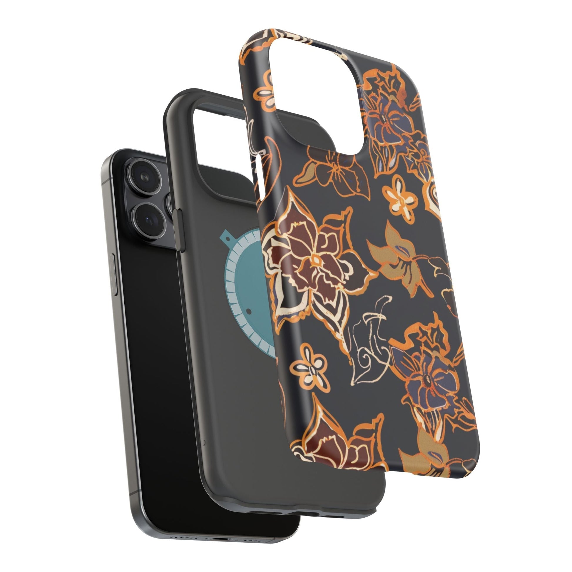 Floral Outline Magnetic Impact Phone Case - DIGITAL X