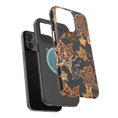 Floral Outline Magnetic Impact Phone Case - DIGITAL X