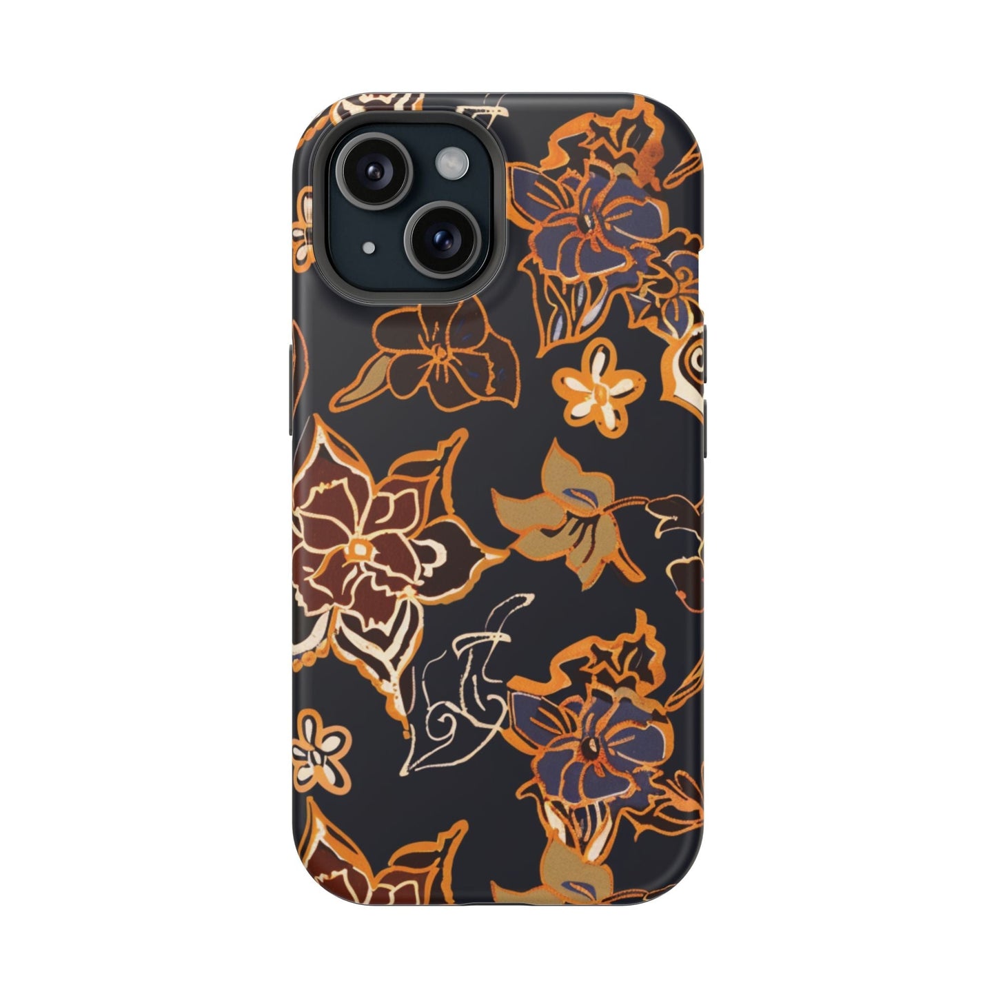 Floral Outline Magnetic Impact Phone Case - DIGITAL X
