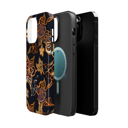Floral Outline Magnetic Impact Phone Case - DIGITAL X