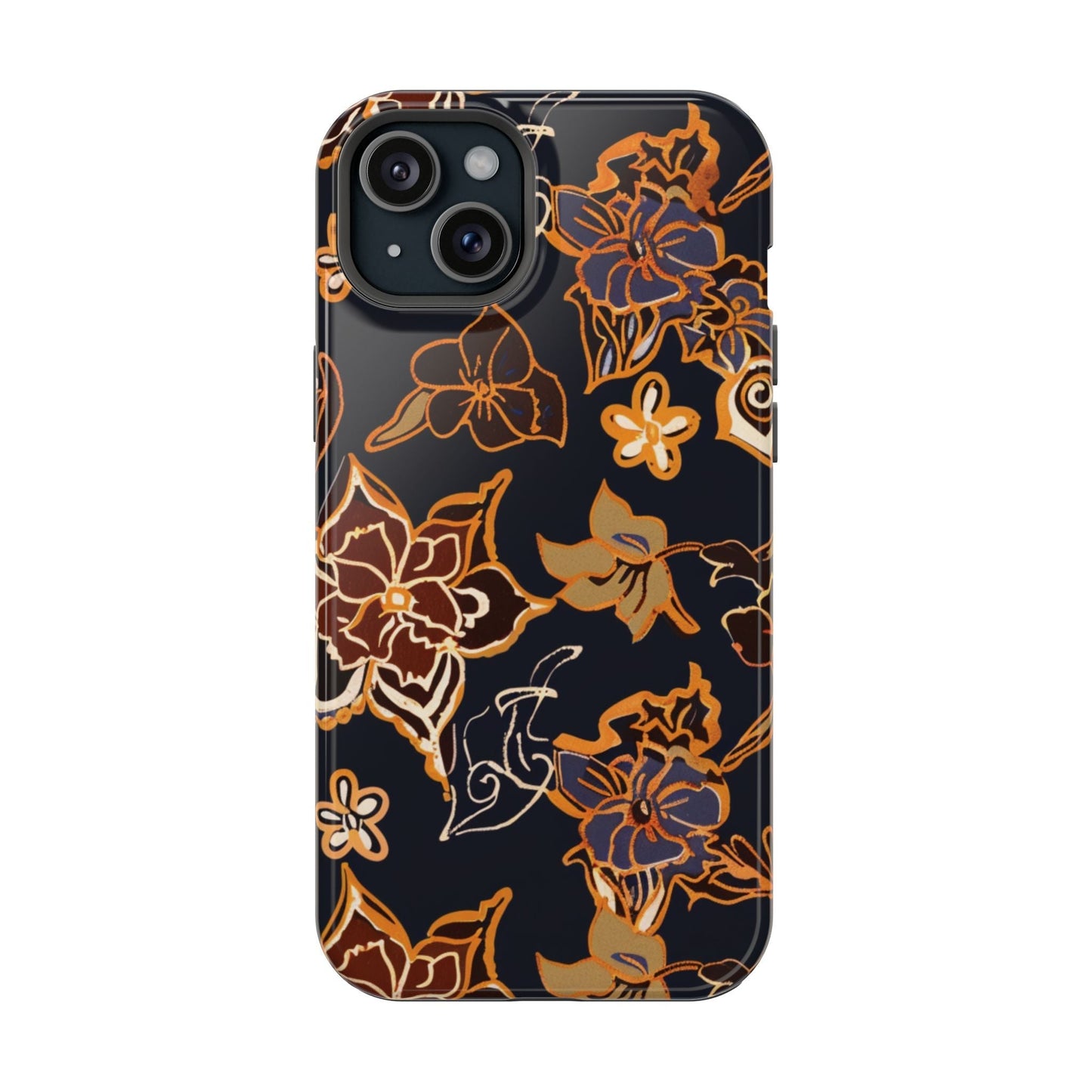 Floral Outline Magnetic Impact Phone Case - DIGITAL X