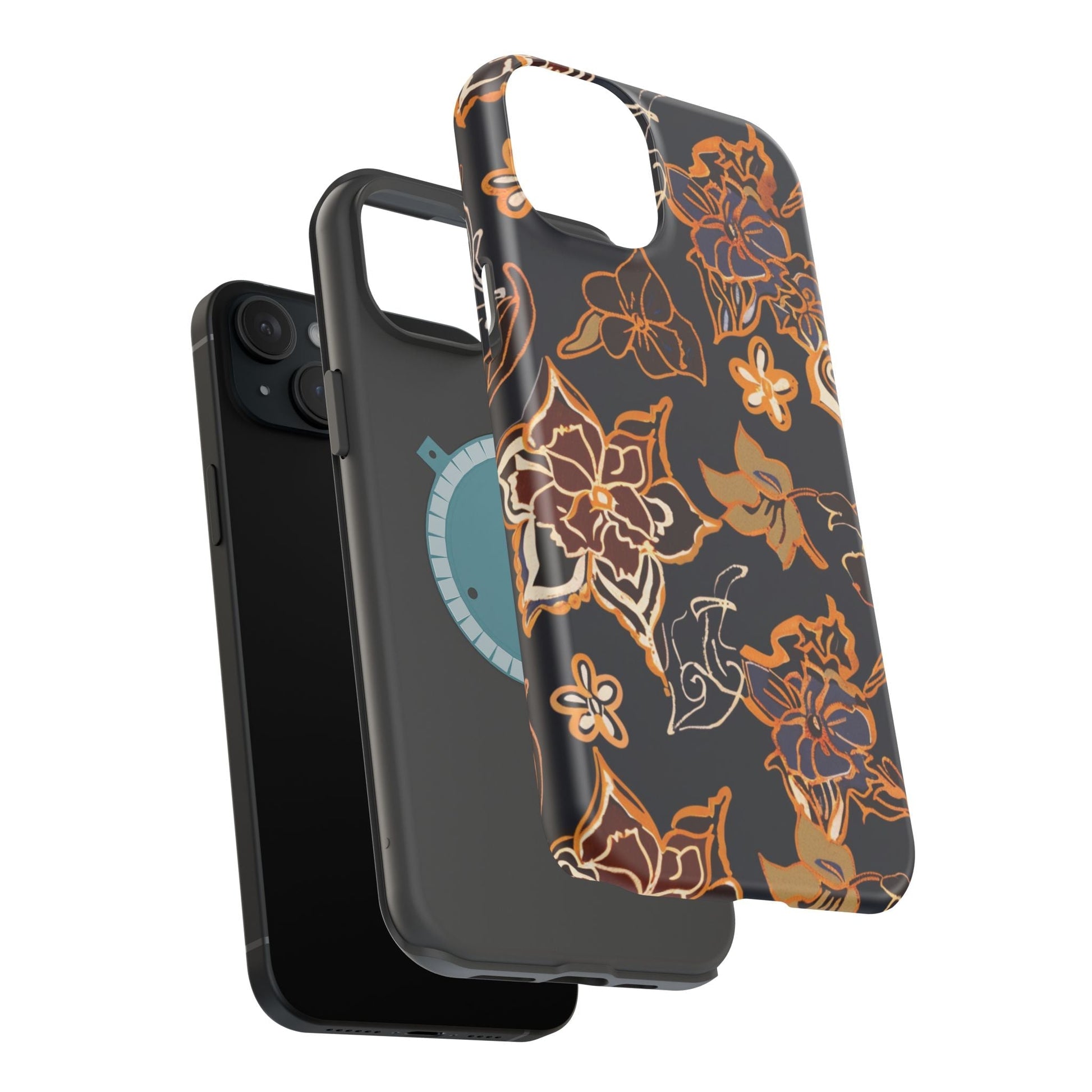 Floral Outline Magnetic Impact Phone Case - DIGITAL X