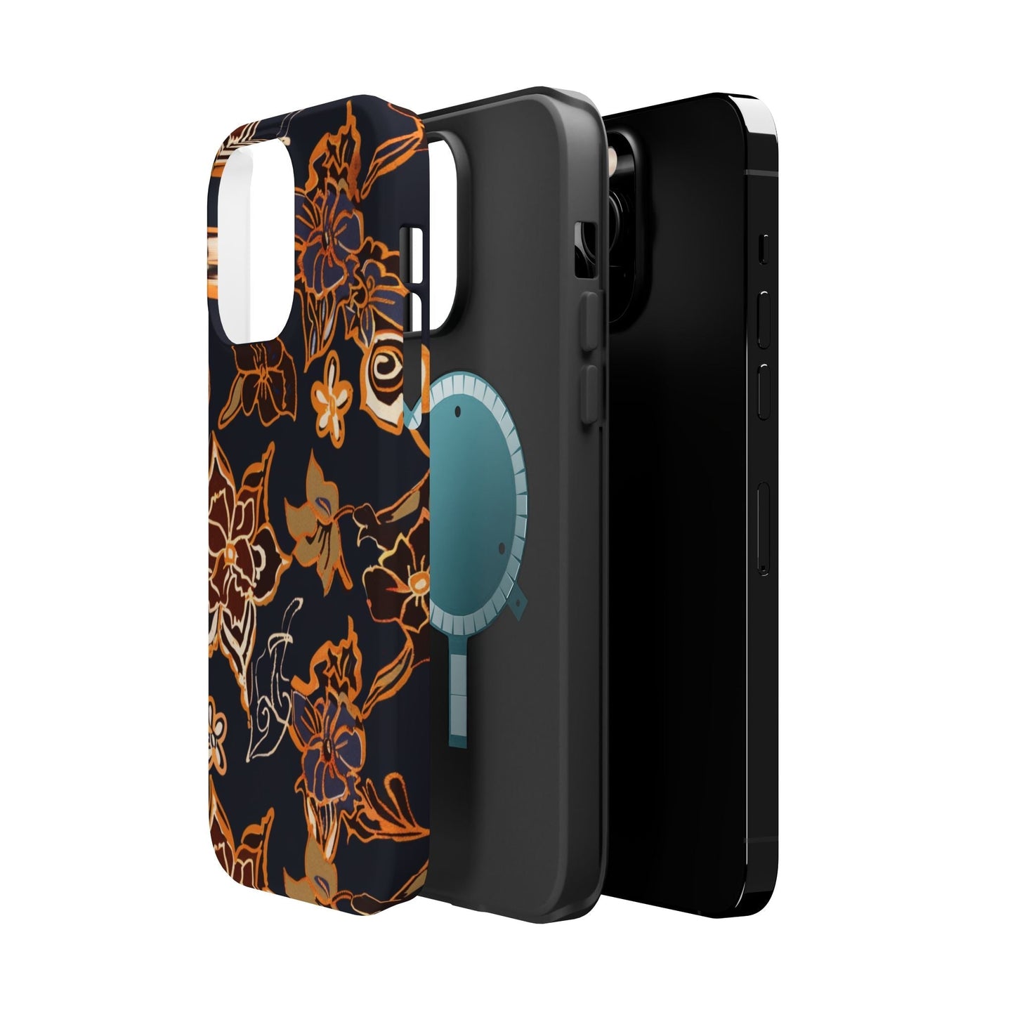 Floral Outline Magnetic Impact Phone Case - DIGITAL X