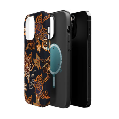 Floral Outline Magnetic Impact Phone Case - DIGITAL X