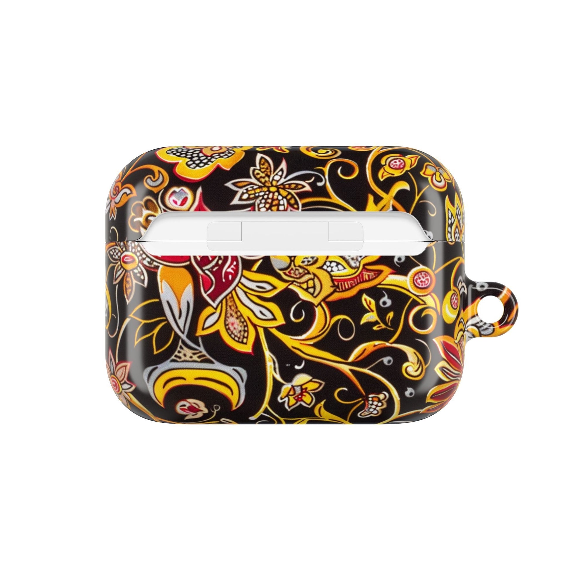 Floral Paisley AirPod Case — Black & Gold Decorative Protective Cover - DIGITAL X