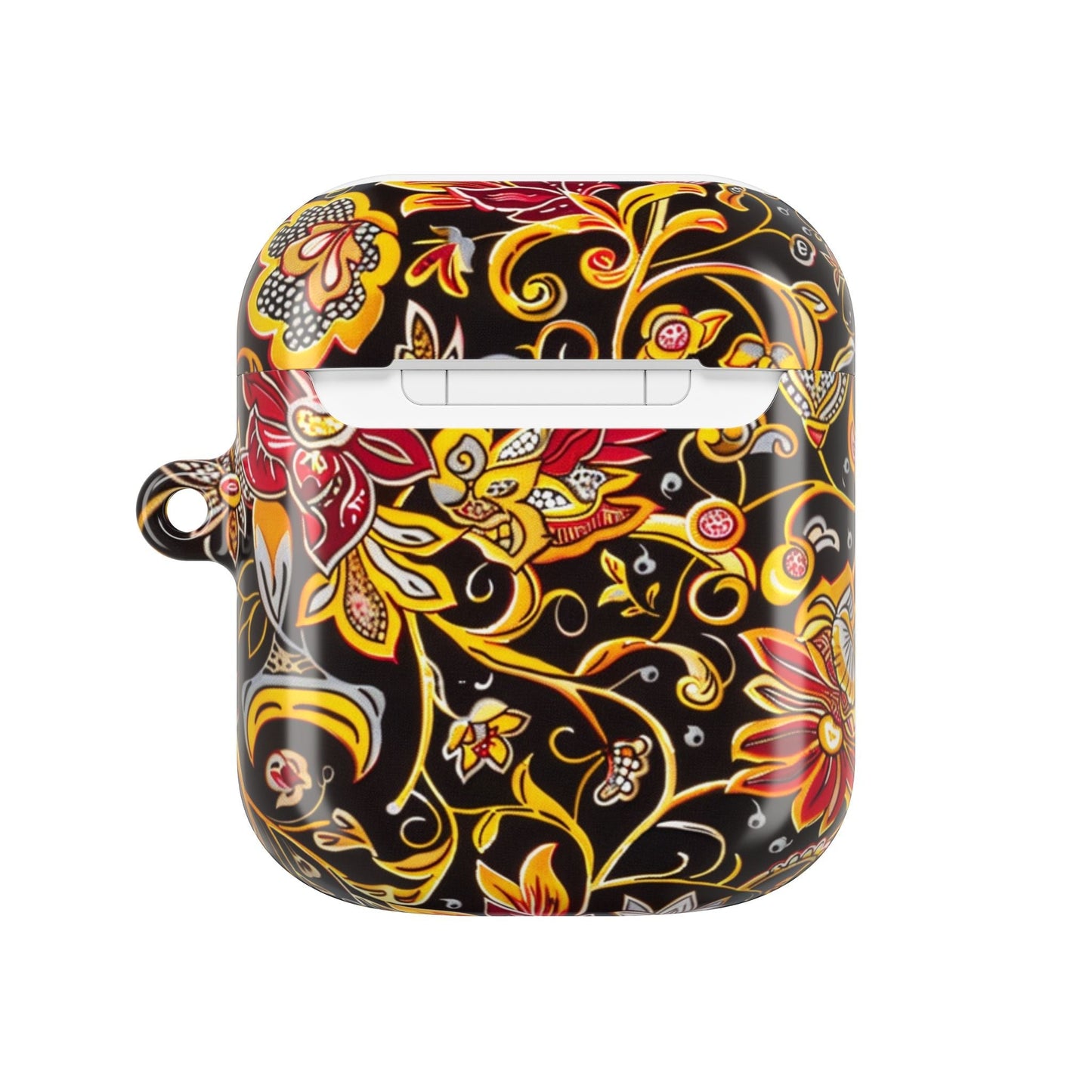 Floral Paisley AirPod Case — Black & Gold Decorative Protective Cover - DIGITAL X